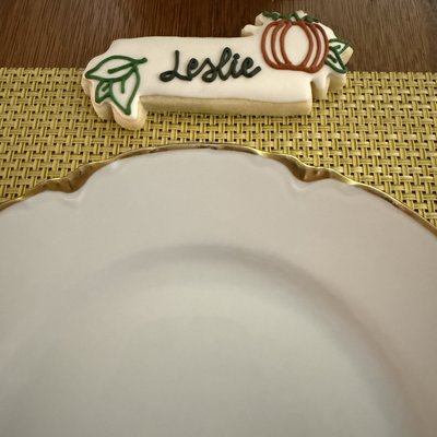 Thanksgiving Cookie place card 