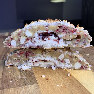 White Coconut Raspberry Cheesecake 