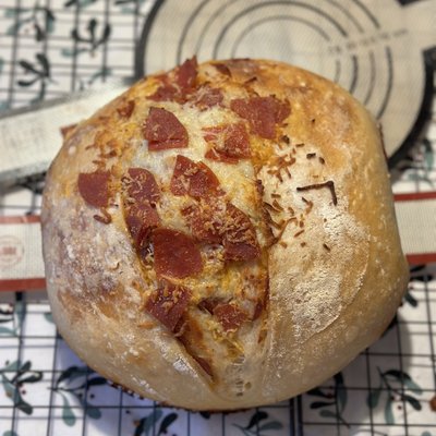 Pepperoni And Mozzarella Cheese Flavored Sourdough