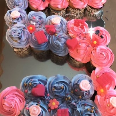 Number Cupcake Cake