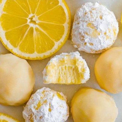 White Chocolate Lemon Truffles (Sold In Box Of 20)