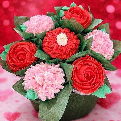 Sweetheart Cupcake Bouquet-preorder Need 3 Days Notice 