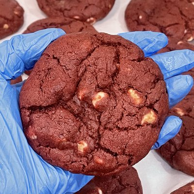 Red Velvet White Chocolate Chip Cookies (1/2 Dozen)