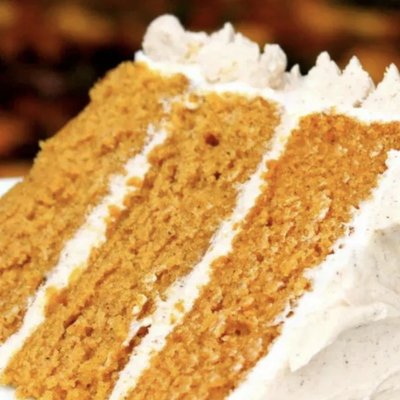 Pumpkin Spice Layer Cake w/ Cream Cheese Icing 