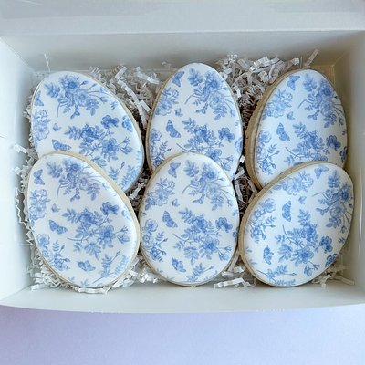Blue Chintz Eggs - 1 Dozen 