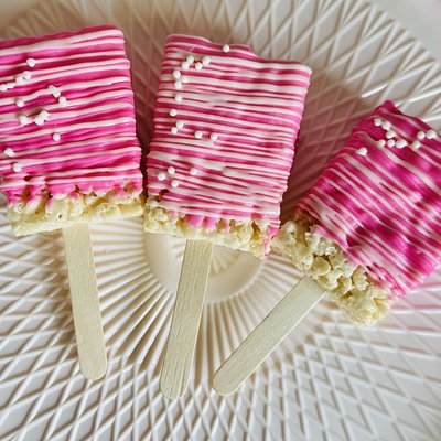 Chocolate Dipped Rice Krispy Treats-Dozen