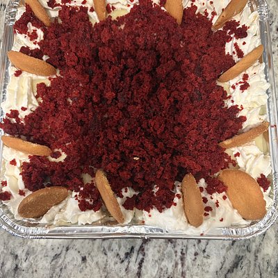 Red Velvet Banana Pudding 