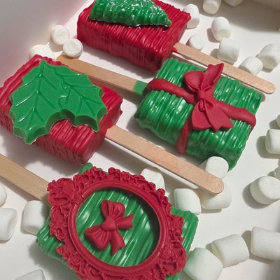Dipped/Drizzled  Marshmallow Bar +  Small Fondant Accent/dozen