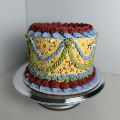 8in 3 Layer Custom cake 
