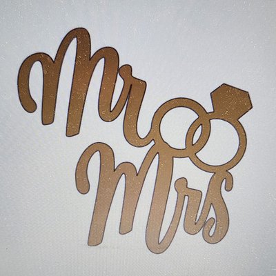 Mr. Mrs. With Rings Cupcake Picks