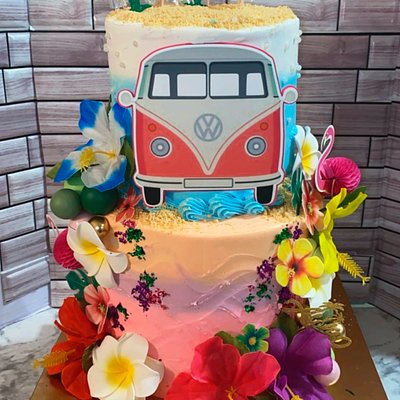 Two tiered w/ Matching 12ct. Cupcakes 