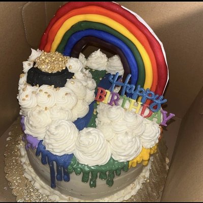Rainbow Drip Cake 