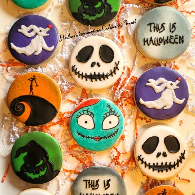 Nightmare Before Christmas Halloween Sugar Cookies
