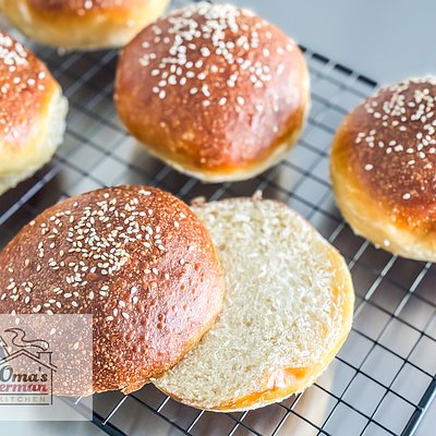 Pretzel Brioche Hamburger Buns - 8-pack