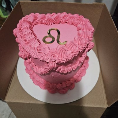 10in Heart Cake Filled 