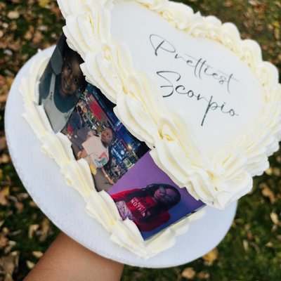 Photo Heart Cake 