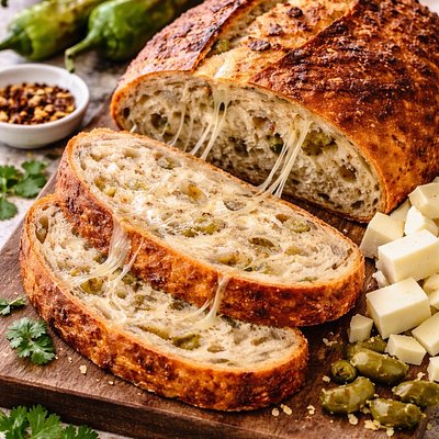 Monterey Jack Green Chile Sourdough