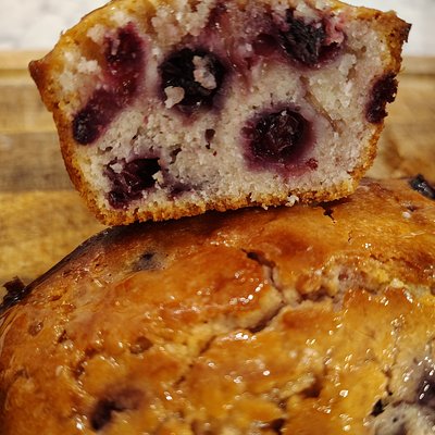 Sourdough Blueberry Lemon Quick Bread W/Lemon Glazy