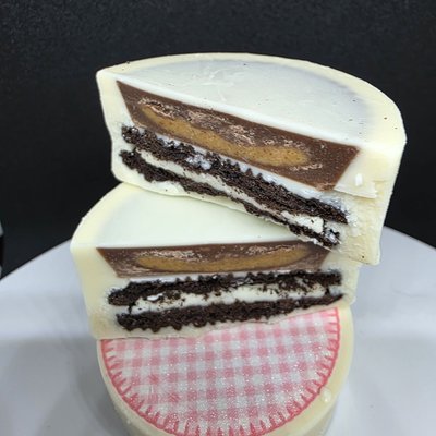 Chocolate Covered oreo thins with Reeses Thin Peanut Butter Cups