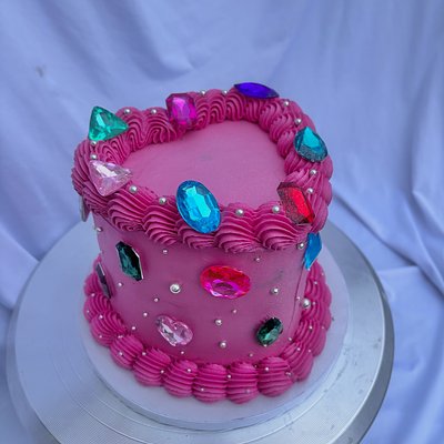 6inch 3 Layer Heart Cake
