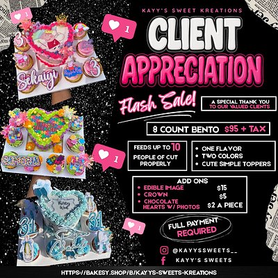 Customer Appreciation Bento Cake Box 8 Ct 
