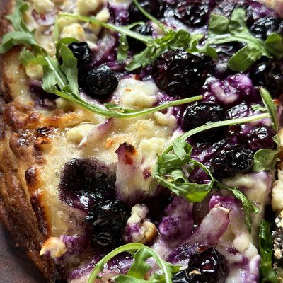 Blueberry Feta Sourdough Flatbread