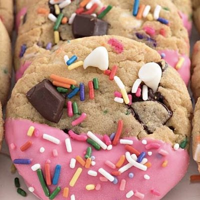 Valentine Chocolate Dipped Cookies
