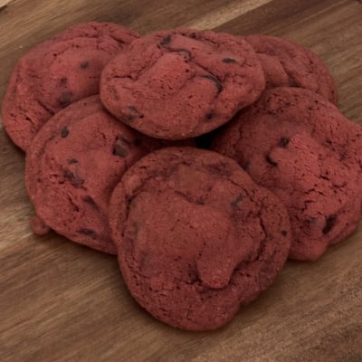 Red Velvet Chocolate Chip Nutella-Filled Cookies