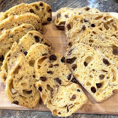 Pumpkin Cinnamon Raisins Sourdough (24 oz）南瓜葡萄干肉桂酸种欧包