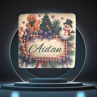 Custom Name Plaque Cookies