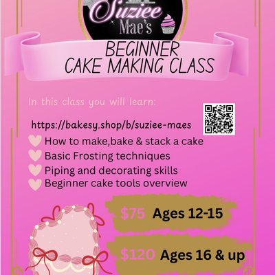 Beginner Cake Class Ages 16& Up