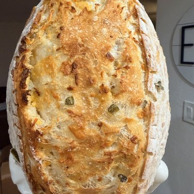Cheddar & Jalapeño Sourdough Loaf