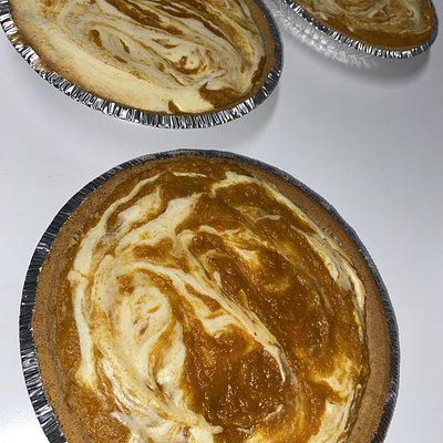 Sweet Potato Cheesecake Swirl Pie