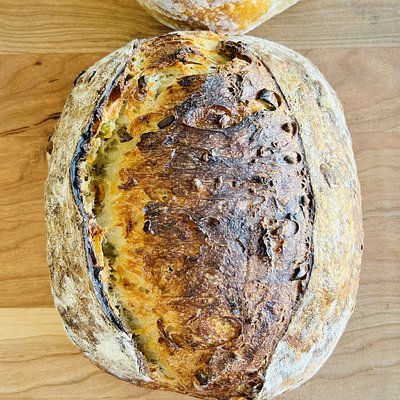 Cheddar Jalapeño Sourdough  Loaf