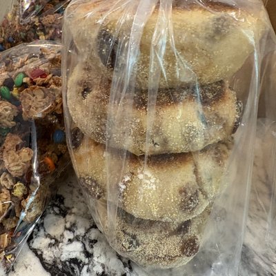 Sourdough Cinnamon Raisin English Muffins