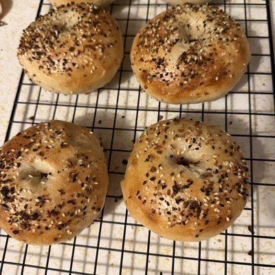 Everything Sourdough Bagels