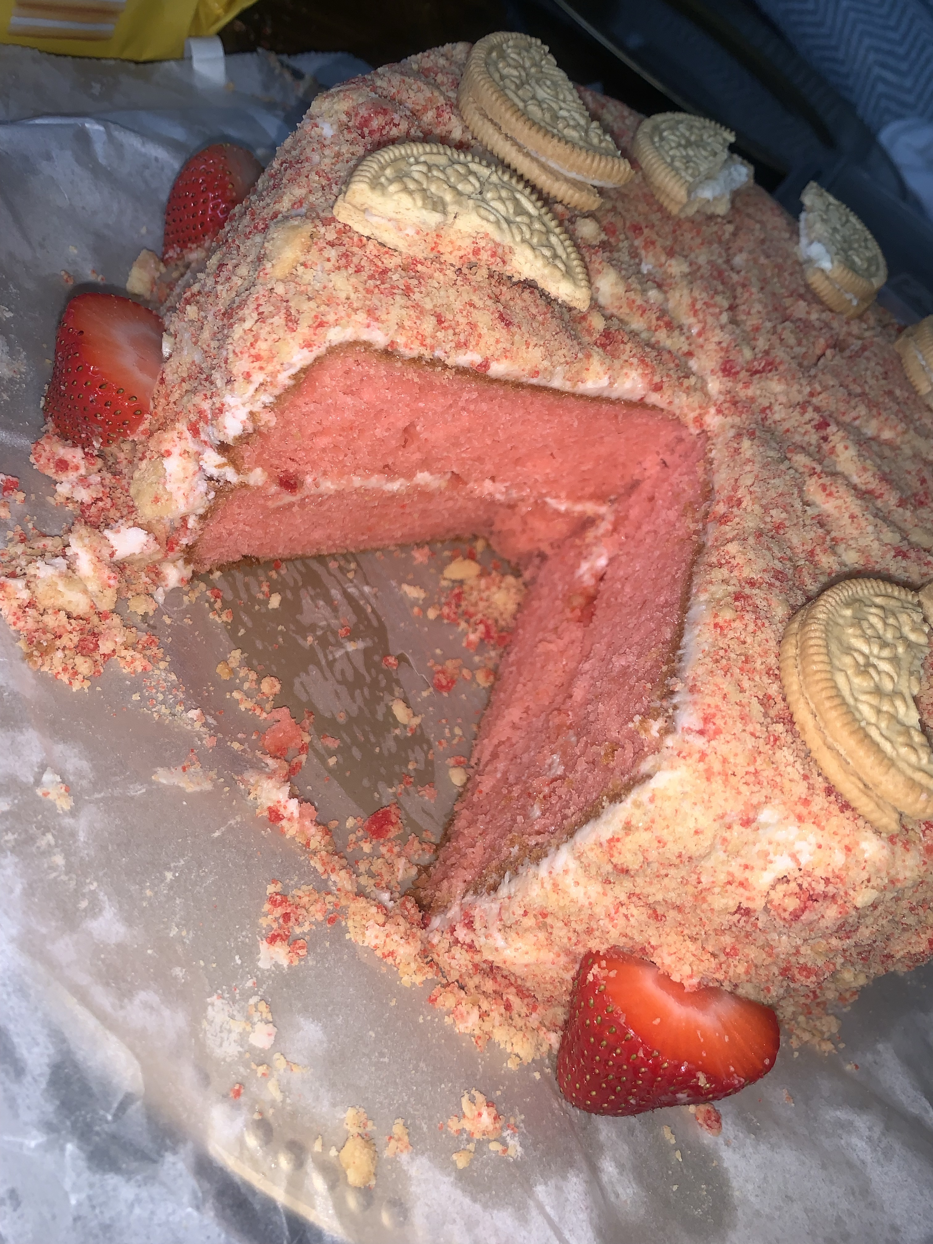Strawberry Crunch Cake