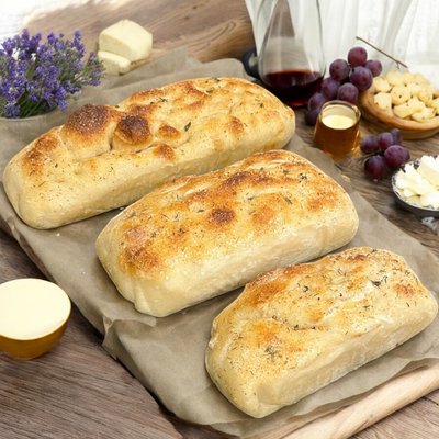 Sourdough Focaccia Bread - Medium - Garlic And Italian Herbs