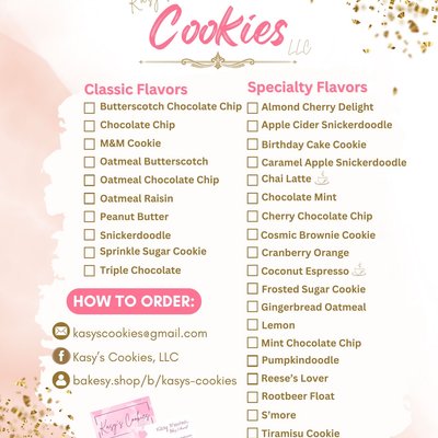 Specialty Variety Box - 2 dozen cookies (Specialty Flavors or a mix with Classic Flavors)