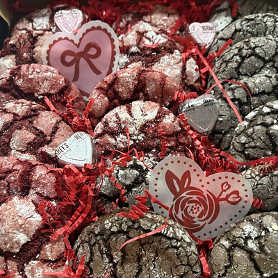 Red Velvet Soft Baked Crinkle Cookie