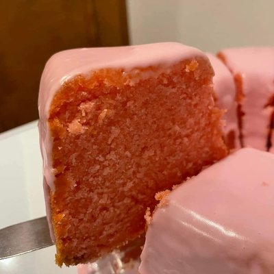 Glazed Strawberry Pound Cake