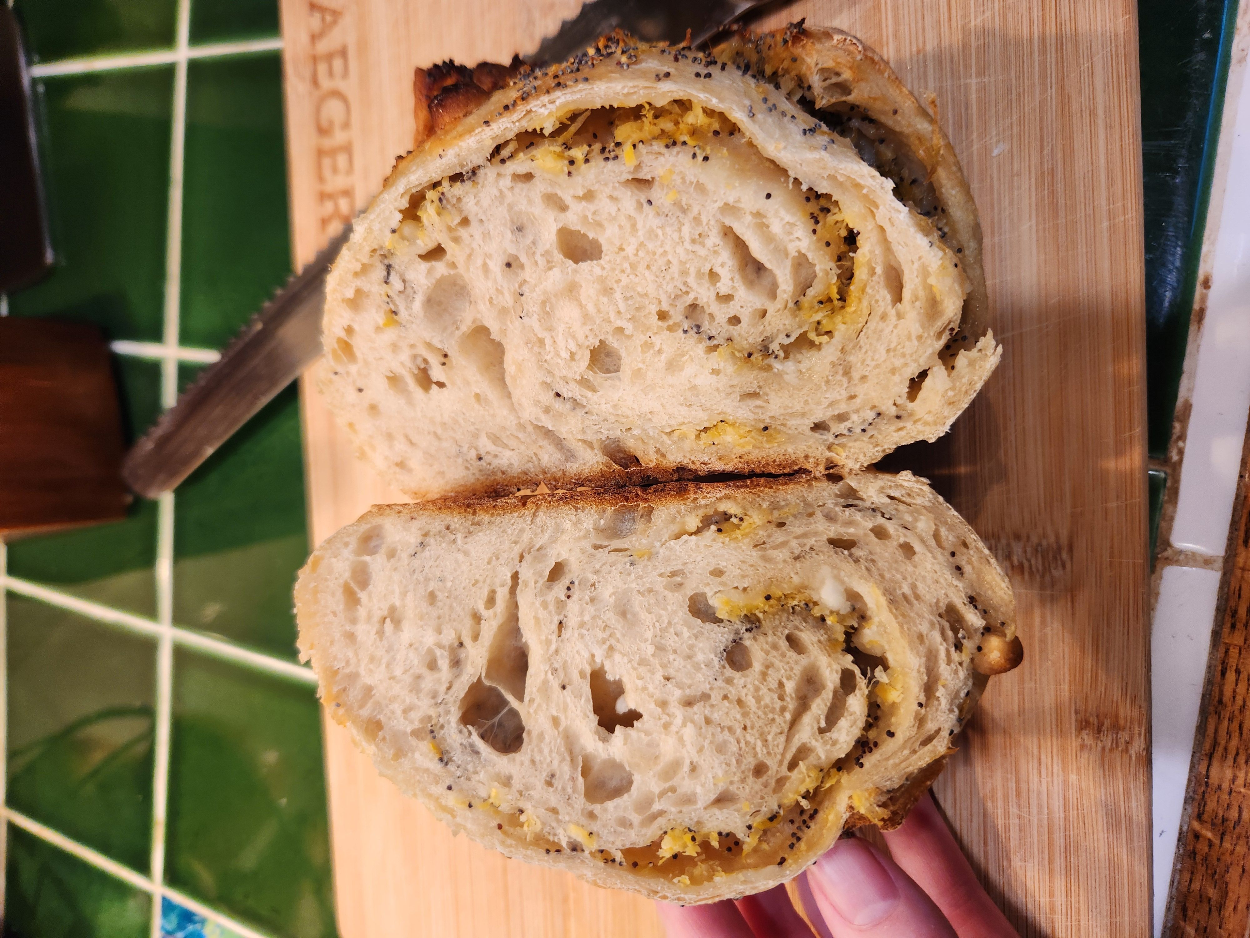 Lemon Poppyseed Sourdough Loaf 