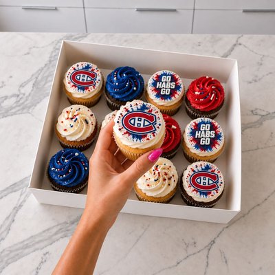 Hockey Cupcakes