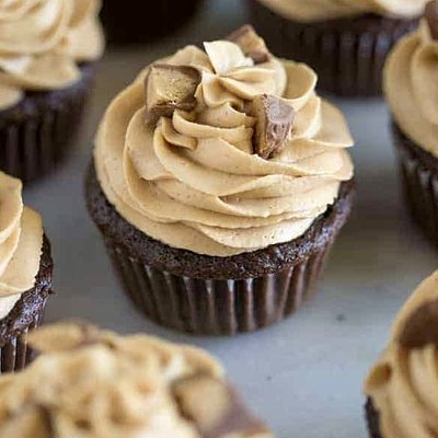 Chocolate Peanut Butter Cupcakes 12 Pack 