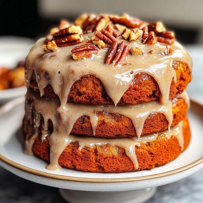 Sweet Potato Honeybun Cake With Pecan Icing