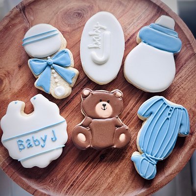 Custom Decorated Sugar Cookies “We Can Bearly Wait” 6+ Designs