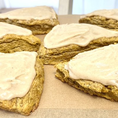 Sourdough Pumpkin Scones With Brown Butter Glaze- 4 Pack