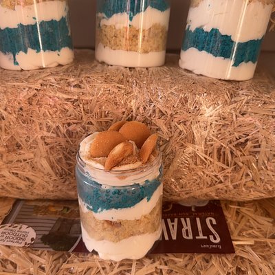 🍌💙 Loaded Blue Velvet Banana Crunch Jar