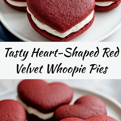 Heart Shaped Red Velvet Whoopie Pies 