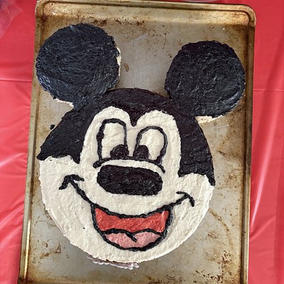 9" 2 Layer Mickey Mouse Cake